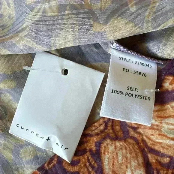 NWT Women’s Pink Moon Bay Boutique Moonlight Blouse Purple Orange Size Medium - Picture 6 of 6